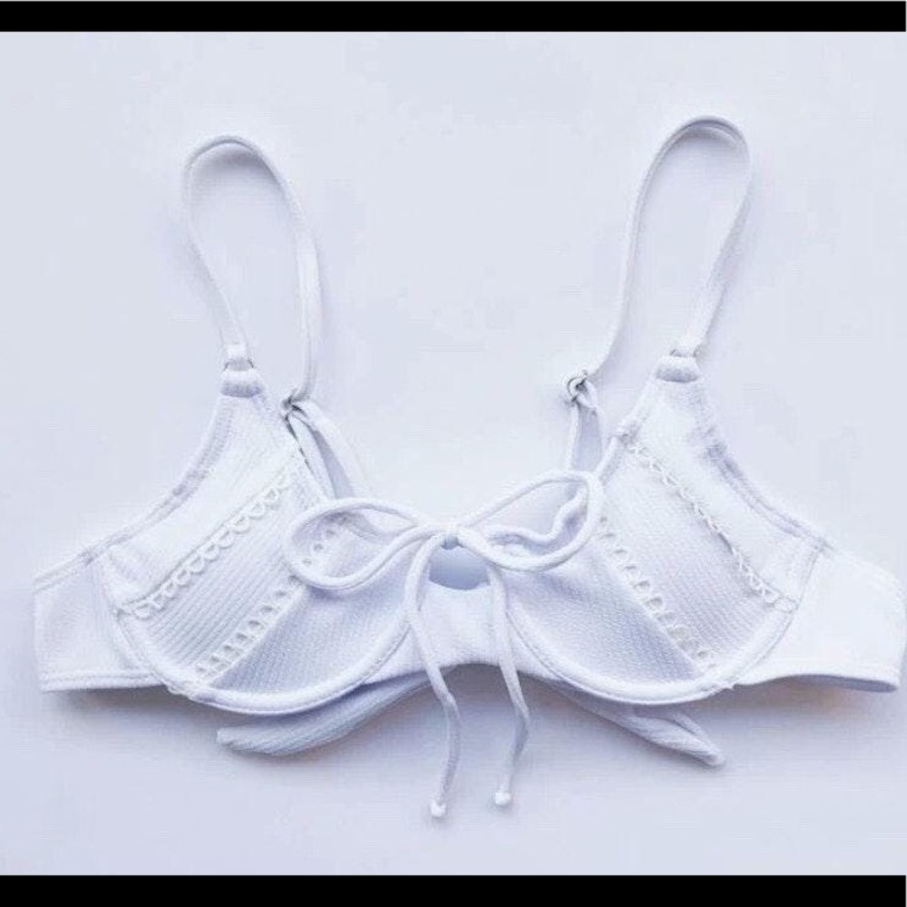 white bikini top